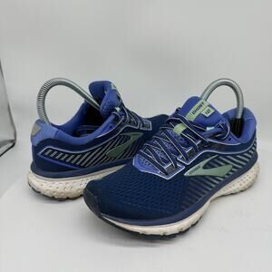 Brooks Womens Sneaker 6.5 Ghost 12 Peacoat Blue Running Athletic Training Gym